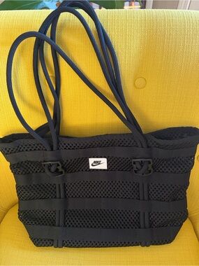 Nike Black Mesh Double-Handle Tote